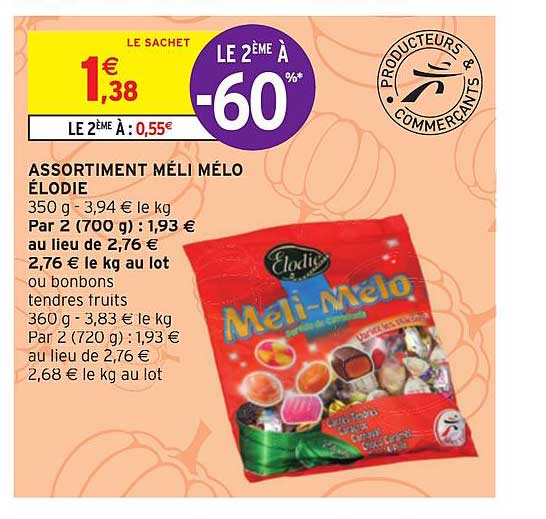 assortiment méli mélo élodie le 2ème à -60%