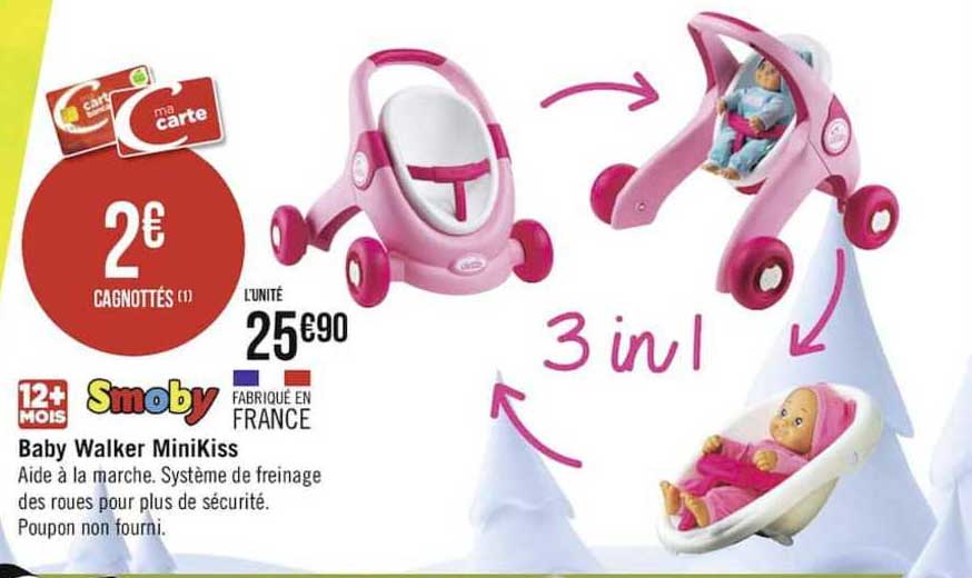 baby walker minikiss smoby