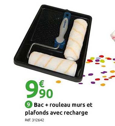 Bac + Rouleau Murs Et Plafonds Avec Recharge