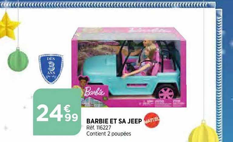 barbie et sa jeep mattel