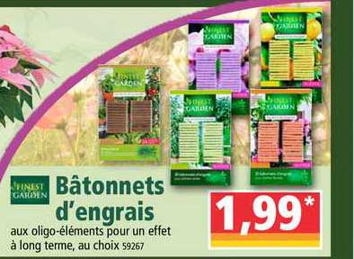bâtonnets d'engrais finest garden