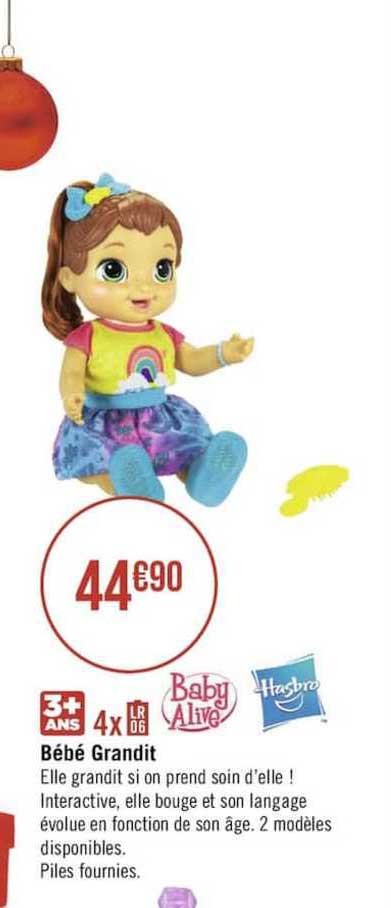 bébé grandit baby alive