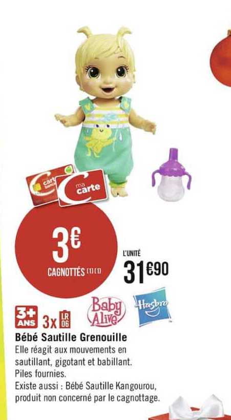 bébé sautille grenouille baby alive