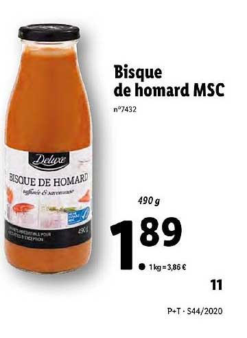 bisque de homard msc