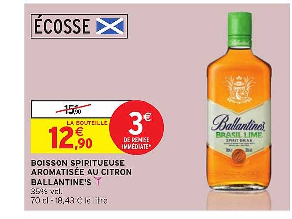 boisson spiritueuse aromatisée au citron ballantine's