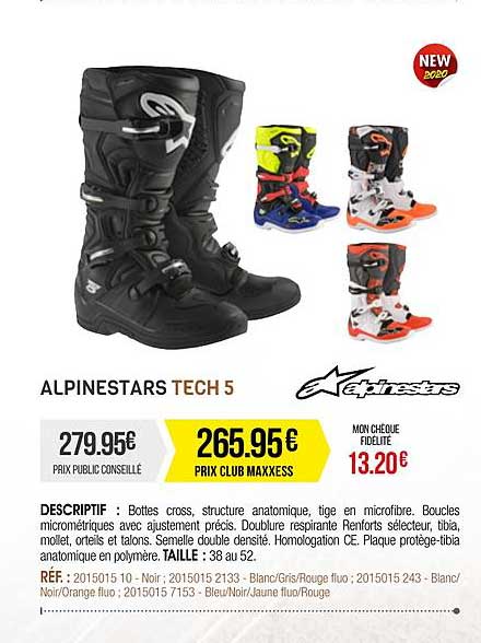 bottes cross alpinestars tech 5