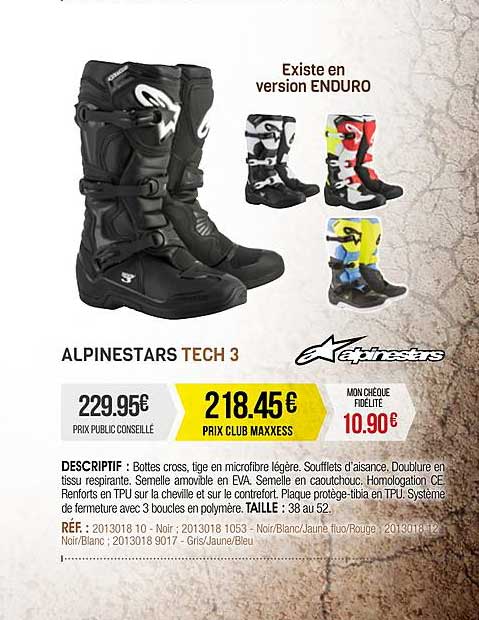 bottes cross alpinestars tech3