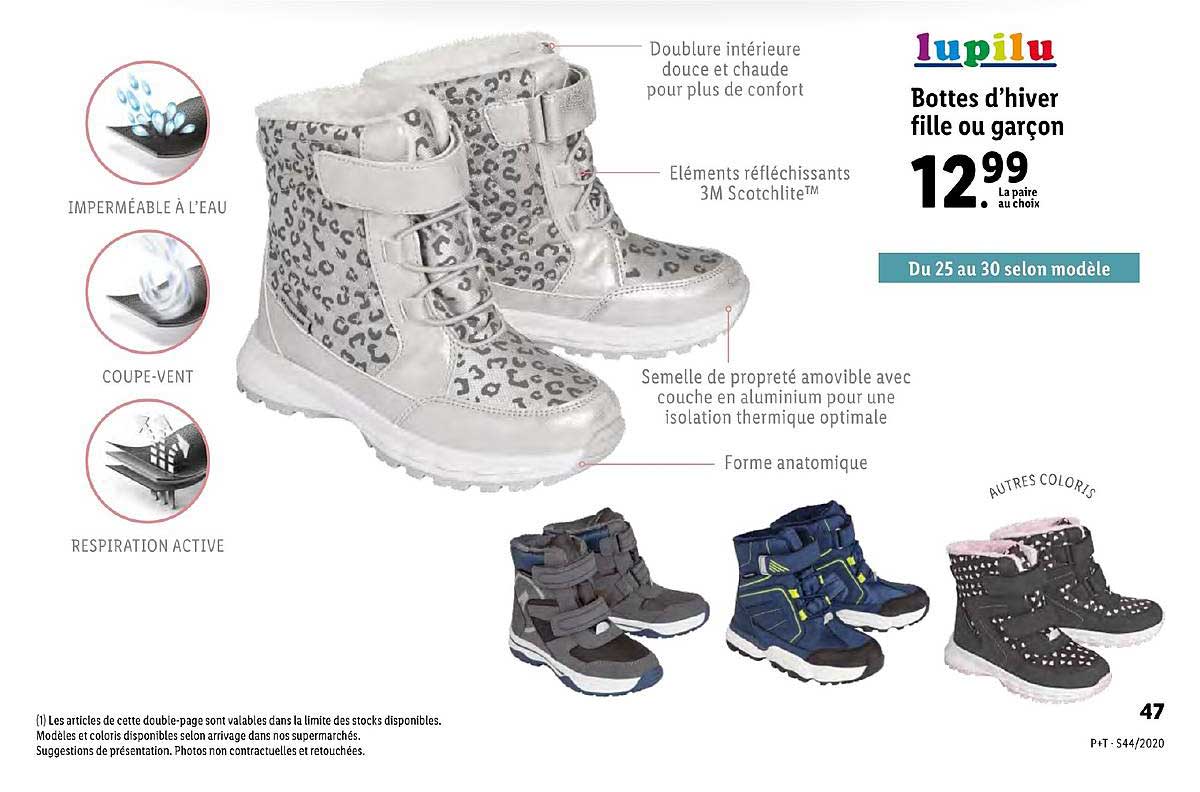 bottes d'hiver fille ou garçon