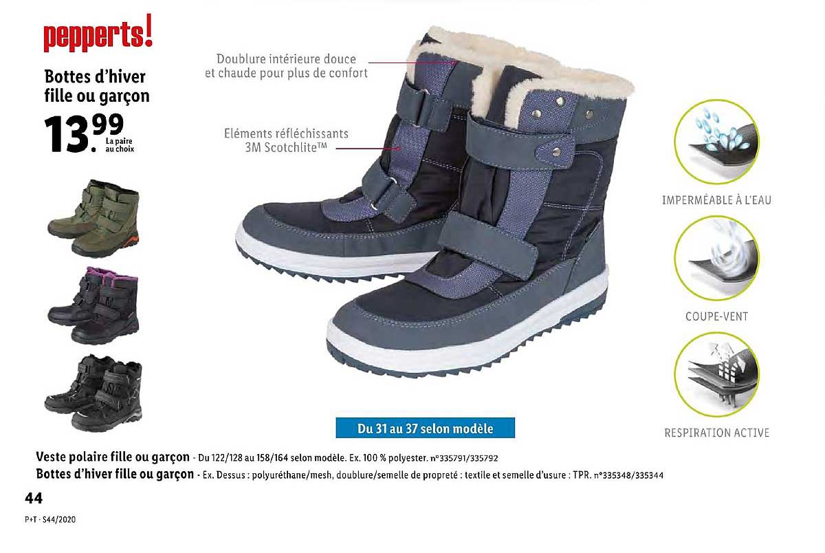 bottes d'hiver fille ou garçon