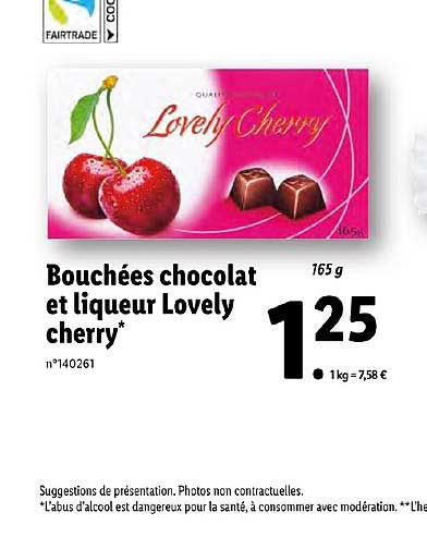bouchées chocolat et liqueur lovely cherry