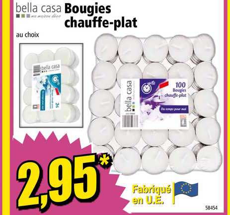 bougies chauffe plat bella casa