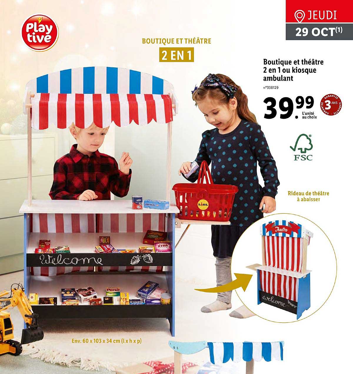 boutique et théâtre 2 en 1 ou kiosque ambulant