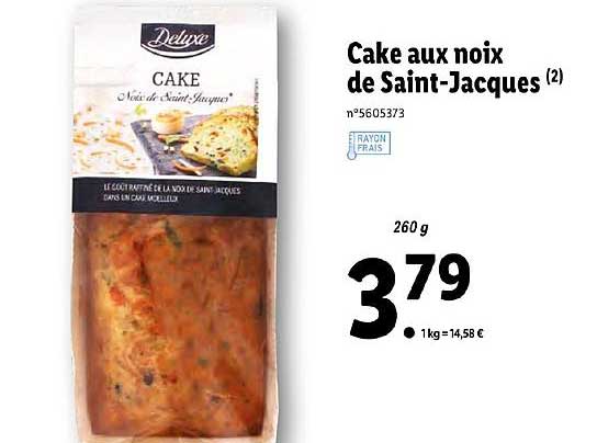 cake aux noix de saint-jacques