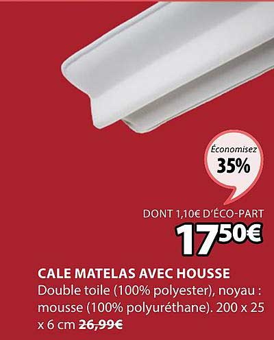 cale matelas avec housse