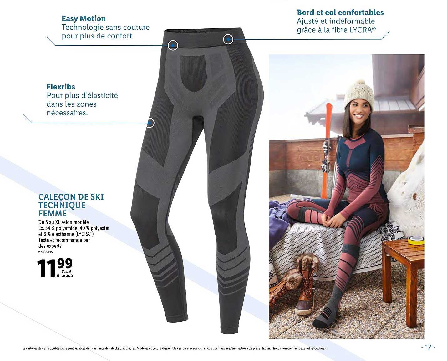 caleçon de ski technique femme