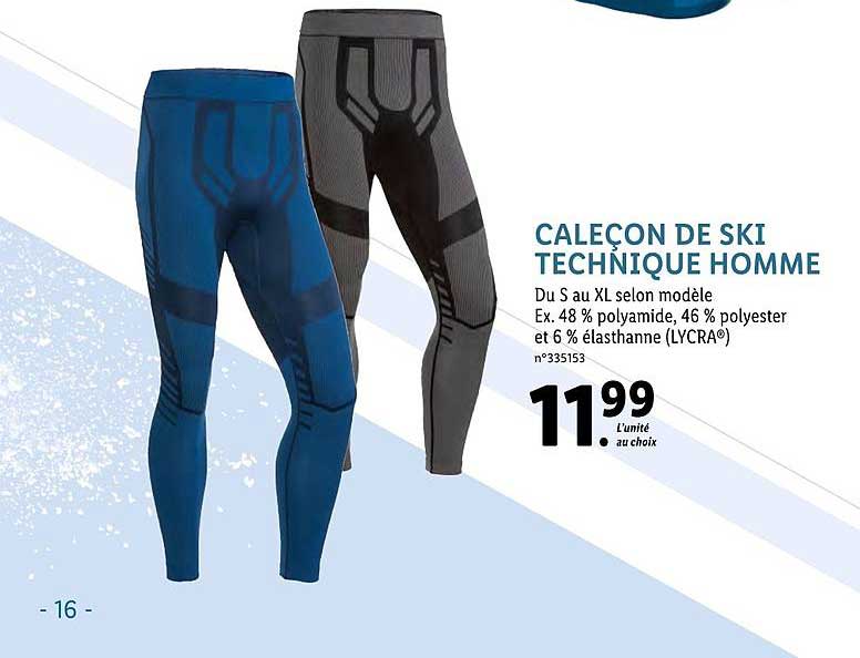 caleçon de ski technique homme