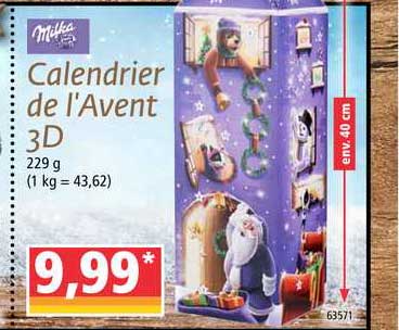 calendrier de l'avent 3d milka