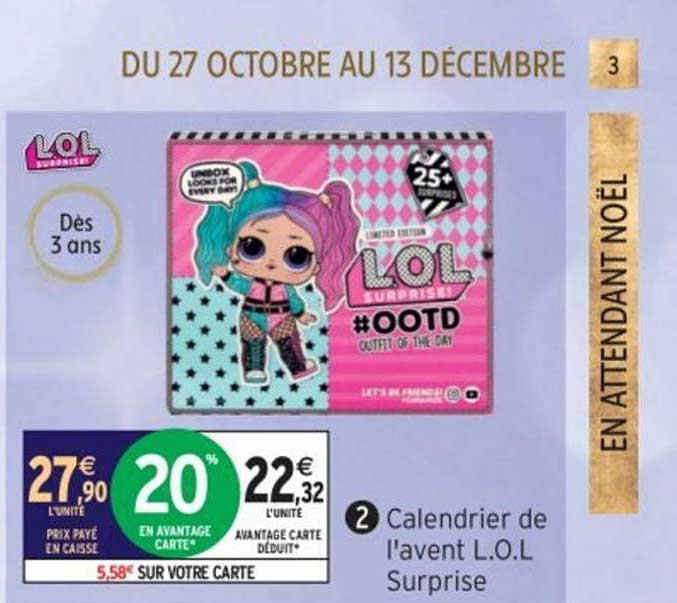 calendrier de l'avent l.o.l. surprise