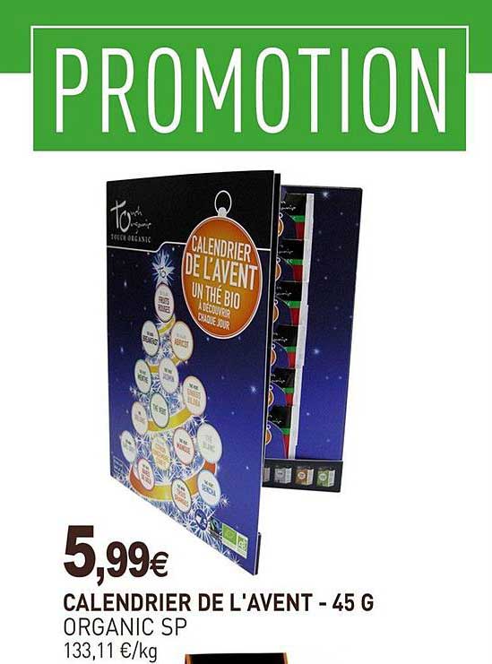 calendrier de l'avent organic sp