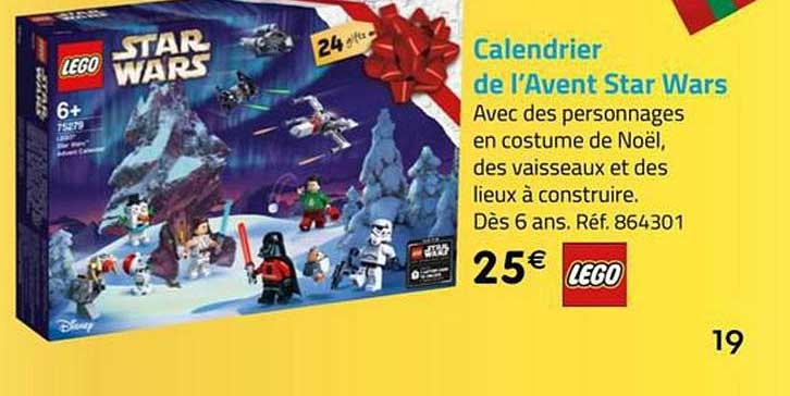 calendrier de l'avent star wars lego