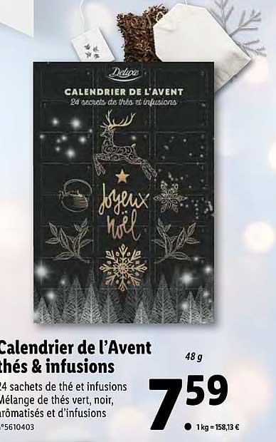 calendrier de l'avent thés & infusions