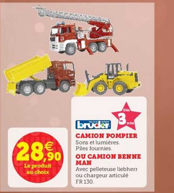 Camion Pompier Ou Camion Benne Man Bruder