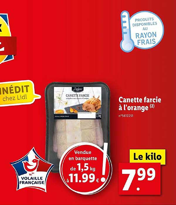 canette farcie à l'orange