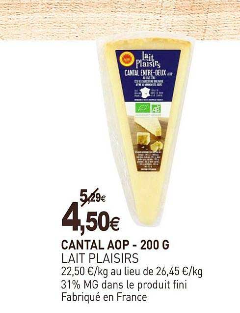 cantal aop lait plaisirs