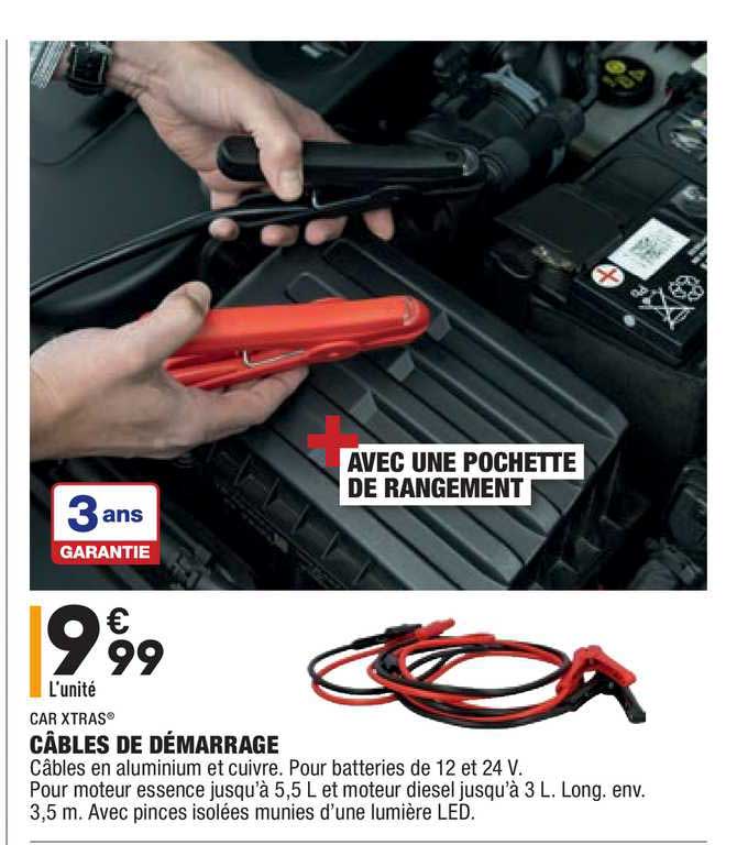 car xtras câbles de démarrage