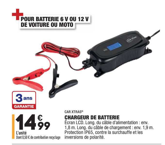 car xtras chargeur de batterie