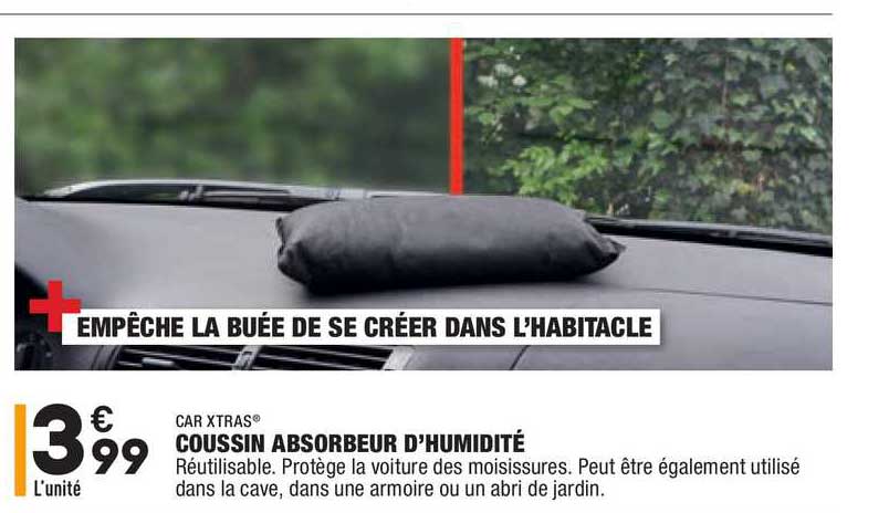 car xtras coussin absorbeur d'humidité