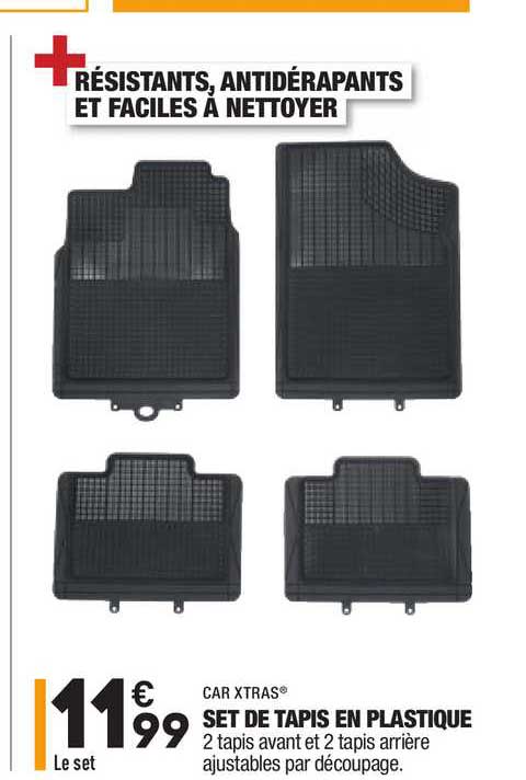 car xtras set de tapis en plastique