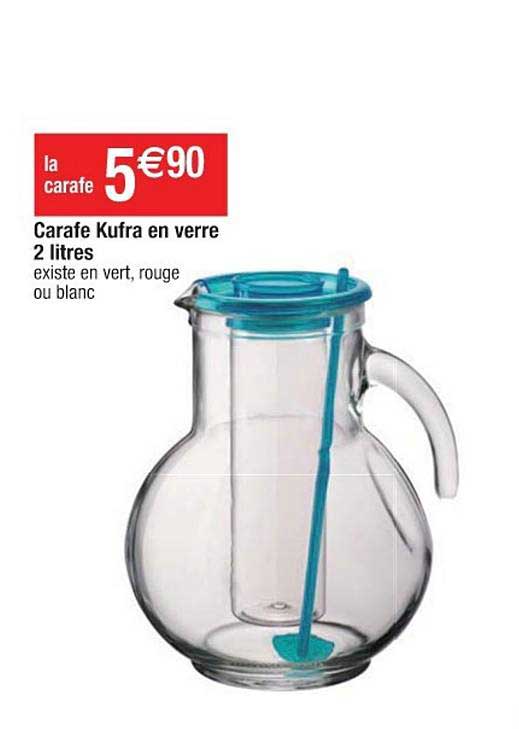 Carafe Kufra En Verre 2 Litres