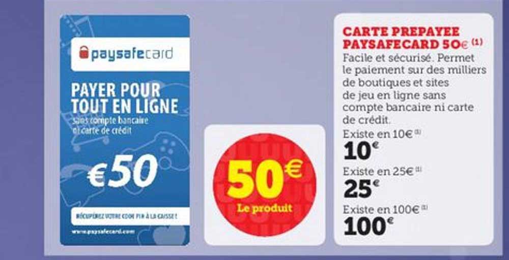 carte prépayée paysafecard