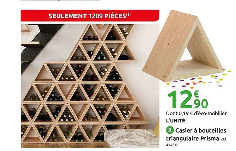 casier à bouteilles triangulaire prisma