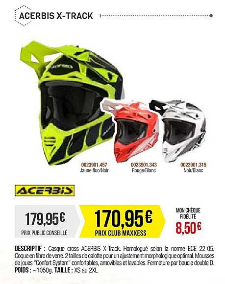 casque cross acerbis x-track