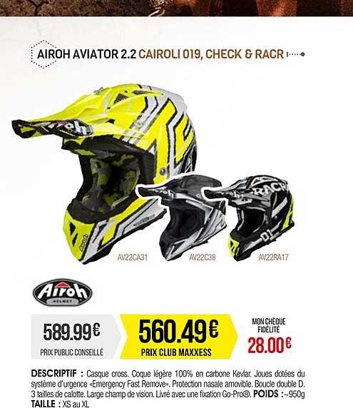 casque cross airoh aviator 2.2 cairoli 019, check & racr