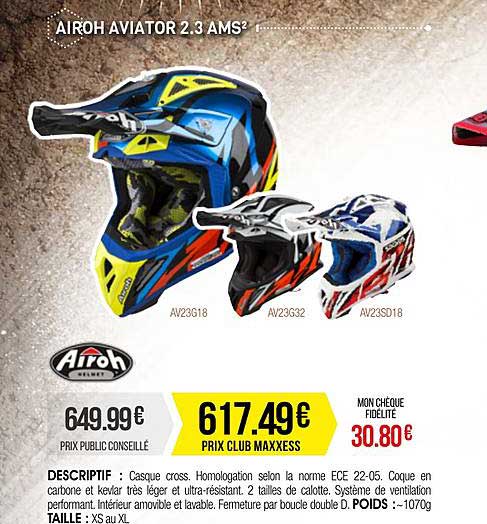casque cross airoh aviator 2.3 ams