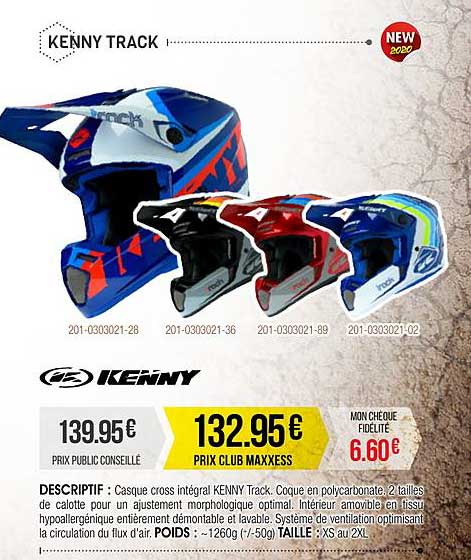 casque cross kenny track