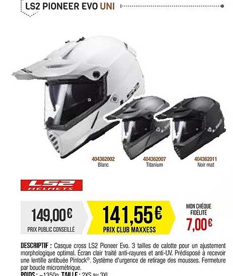 Casque Cross Ls2 Pioneer Evo Uni