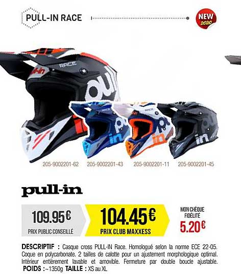 Casque Cross Pull-in Race