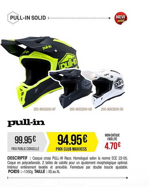 casque cross pull-in race