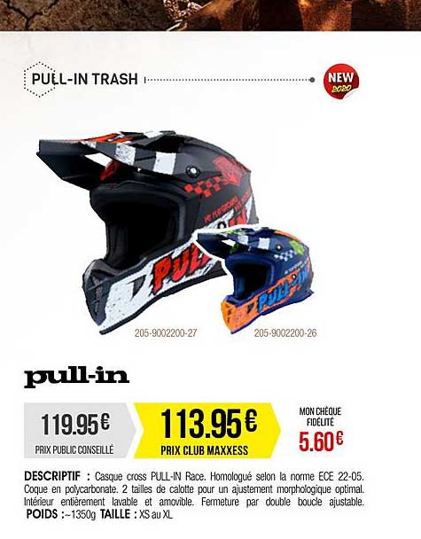 casque cross pull-in trash