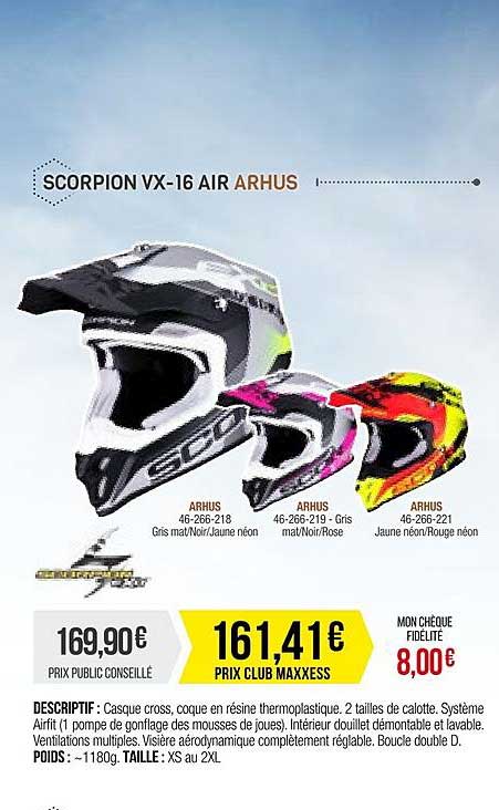 casque cross scorpion vx-16 air arhus