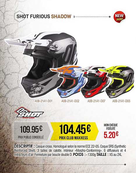 casque cross shot furious shadow