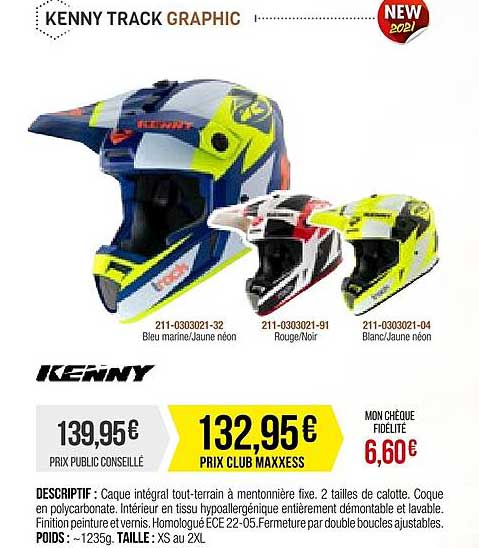 casque kenny track graphic