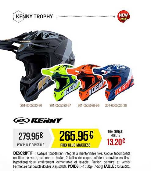 casque kenny trophy