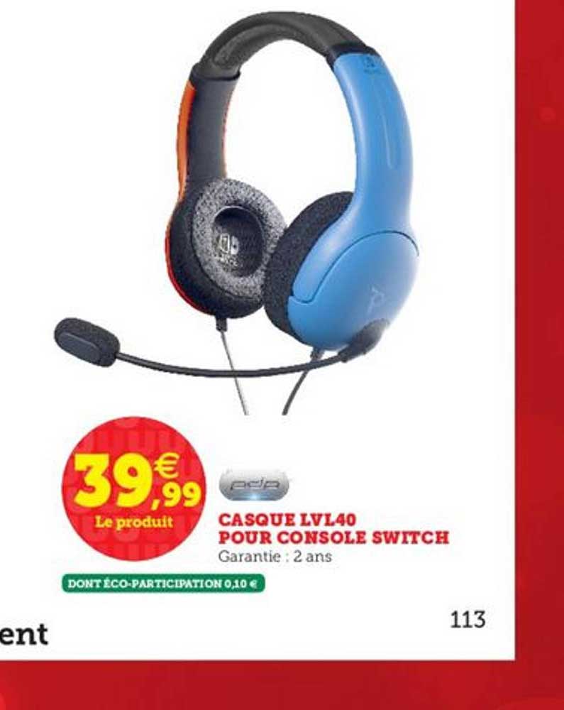 casque lvl40 pour console switch