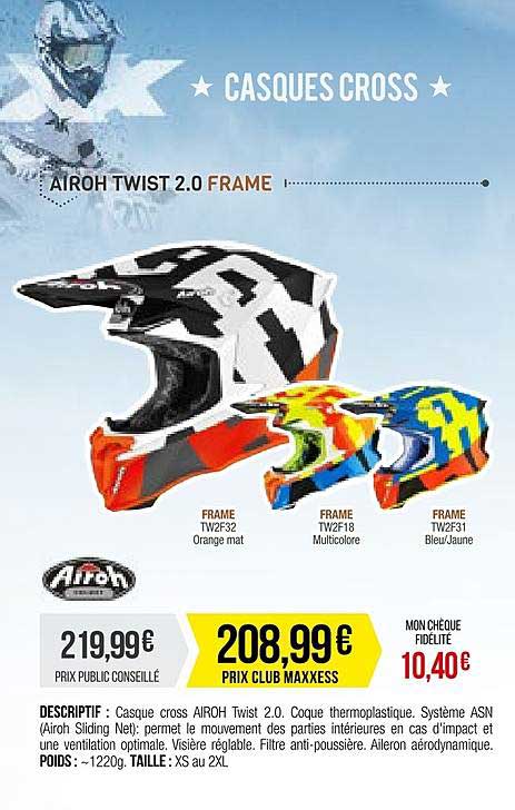 casques cross airoh twist 2.0 frame