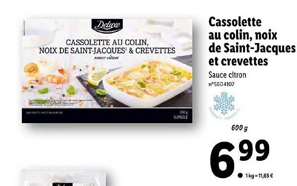 cassolette au colin, noix de saint-jacques et crevettes